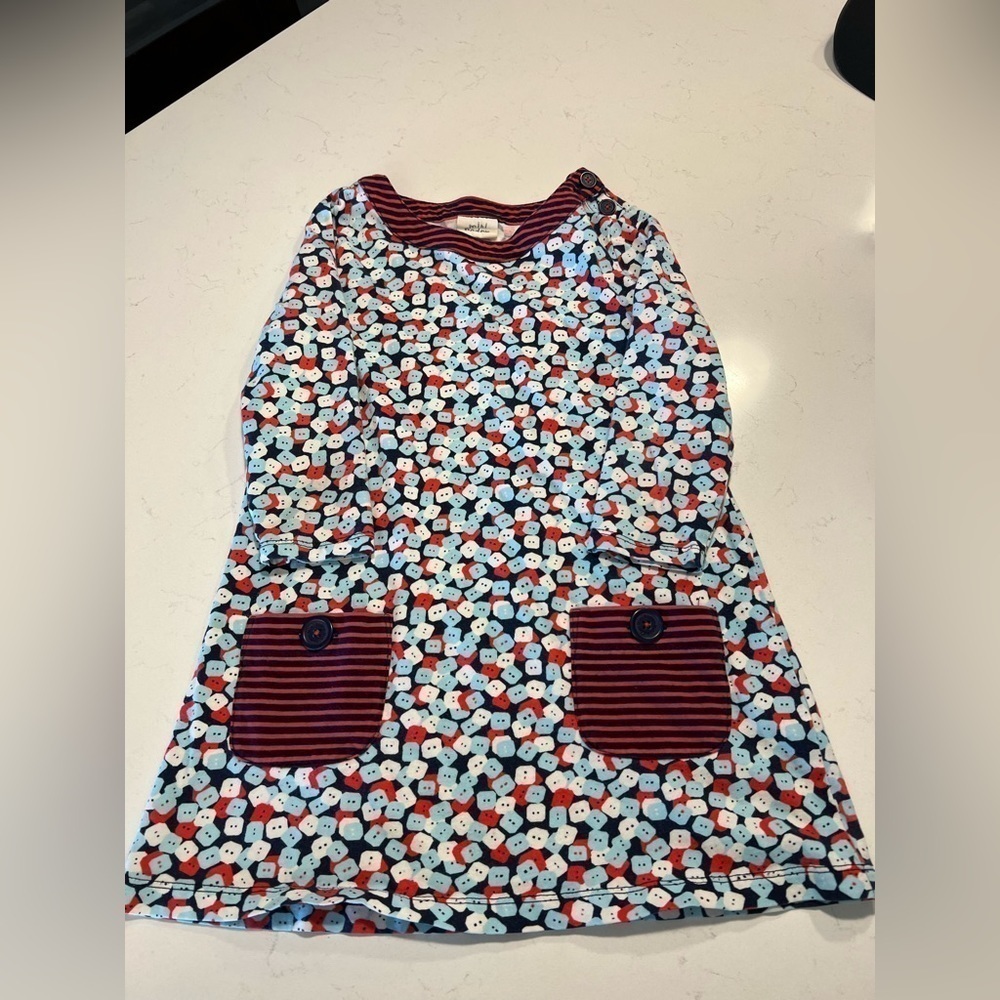 Mini Boden Long Sleeve Dress Girl's Size 9-10Y
Multicolor Button Design